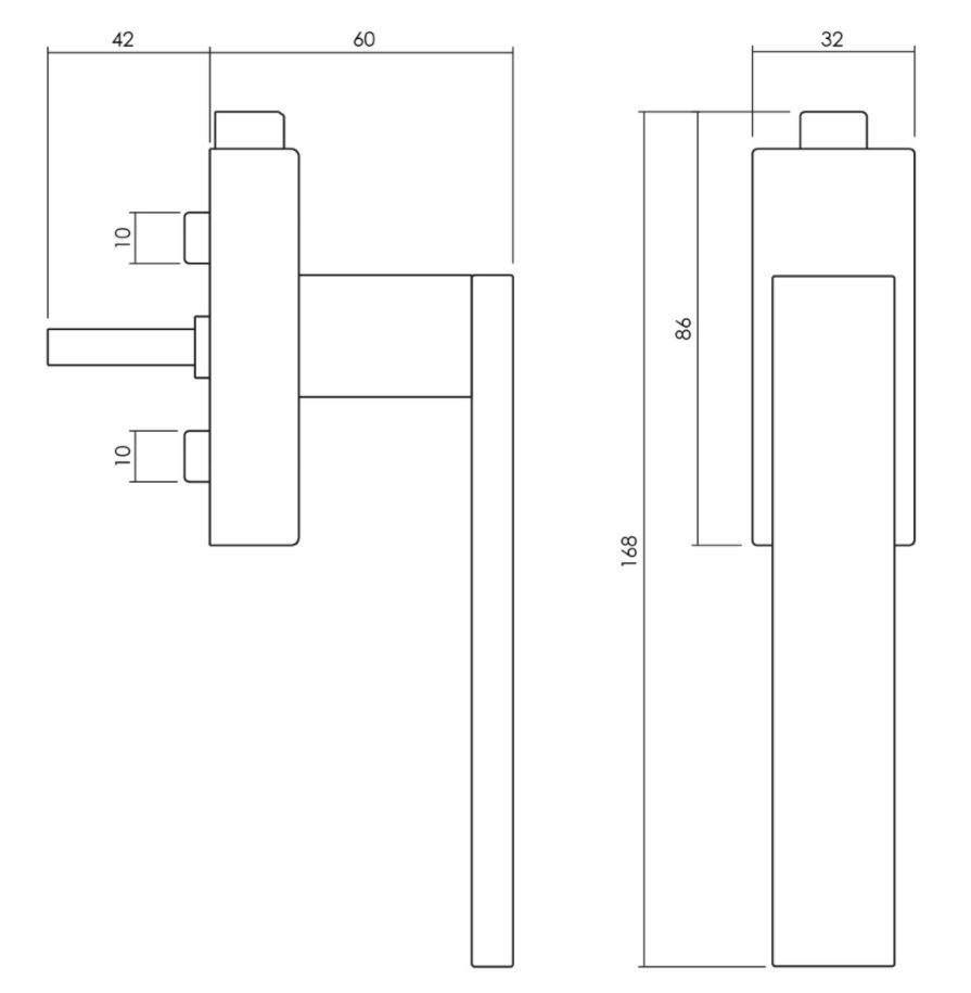Olivari raamkruk Diana-Total afsluitbaar nikkel titaan PVD