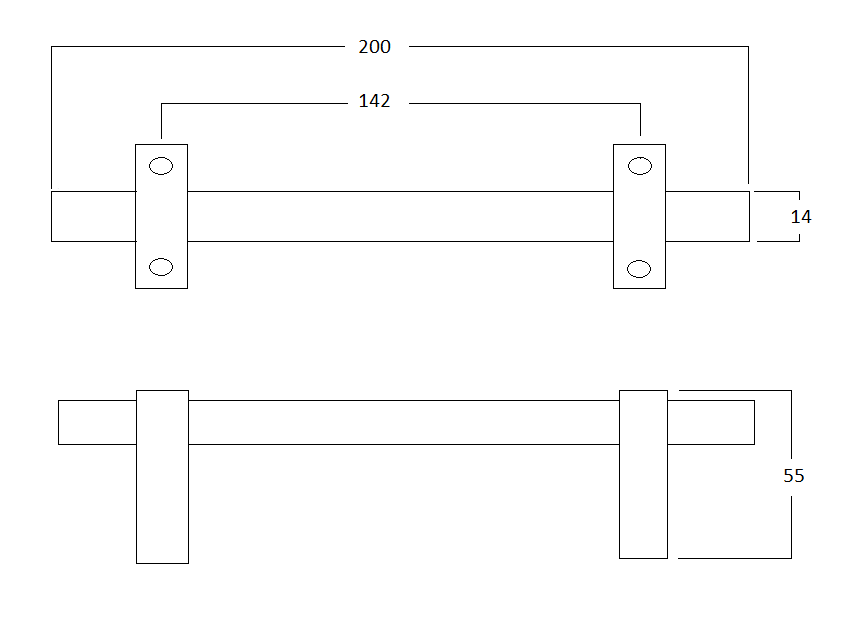 Starx Deurgreep 200 mm mat zwart - Afbeelding 2