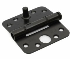 Glijlagerscharnier Ronde Hoek 3 mm 89x89 mm SKG***® zwart gelakt