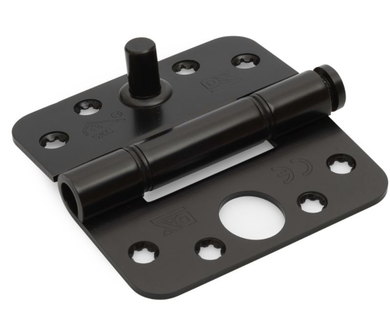 Glijlagerscharnier Ronde Hoek 3 mm 89x89 mm SKG***® zwart gelakt