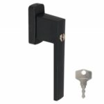 Draaikiepgarnituur afsluitbaar Recht Aluminium Zwart