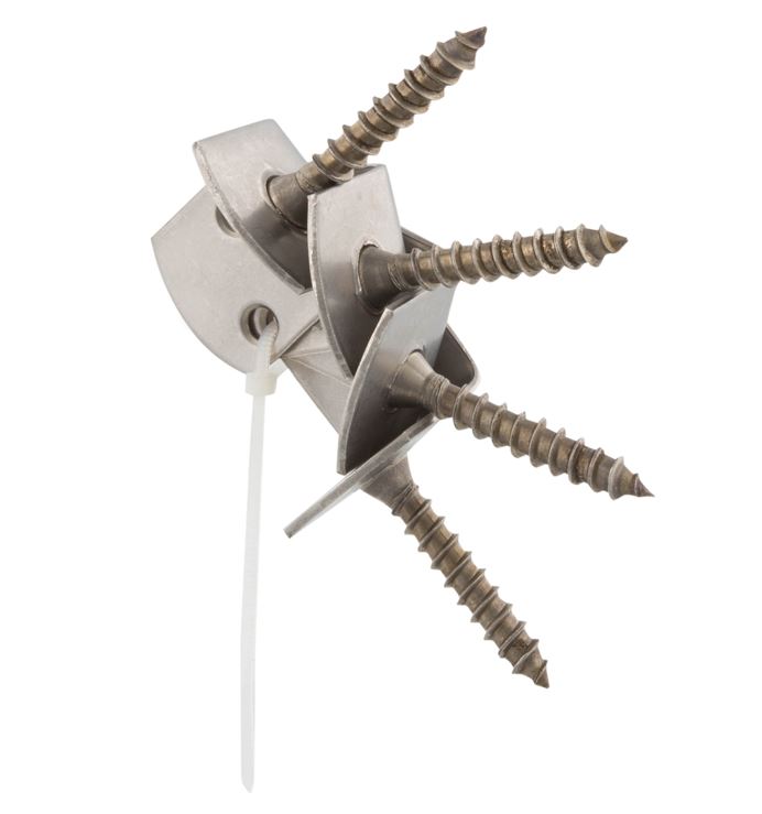 Starx l-steun met schroef RVS 4 stuks