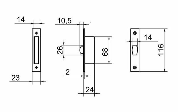 Lince smal rolslot 5554 Zwart