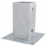 Starx Paalhouder op plaat 72x72 mm verzinkt