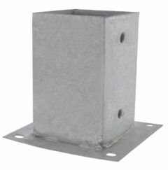 Starx Paalhouder op plaat 92x92 mm verzinkt