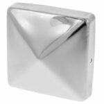 Starx Paalkapje met punt 71x71 mm RVS