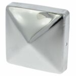 Starx Paalkapje met punt 91x91 mm RVS