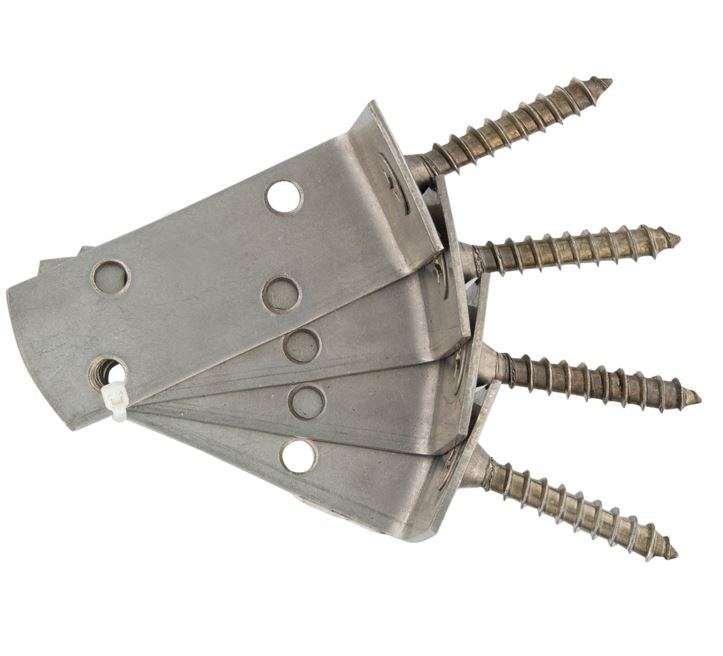 Starx l-steun verhoogd met schroef RVS 4 stuks