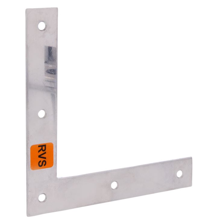 Starx raamhoek zwaar met verzonken schroefgaten RVS 120 mm 1 stuk