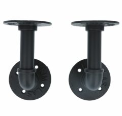 Set plankdragers ijzer zwart 150x85 mm