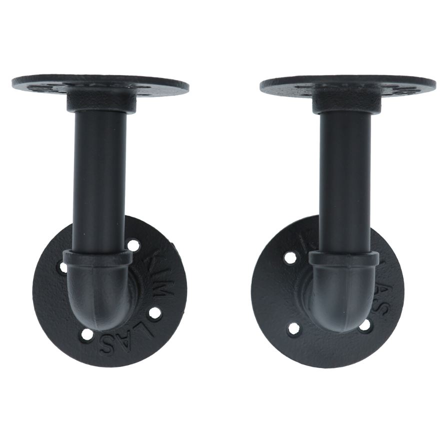 Set plankdragers ijzer zwart 150x85 mm