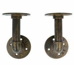 Set plankdragers ijzer brons 150x85 mm