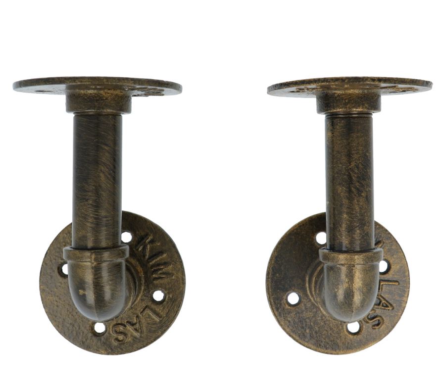 Set plankdragers ijzer brons 150x85 mm