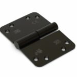 SKG3 Kogelstift paumelle Ronde hoek 89x125 mm rechts RVS Zwart Gelakt