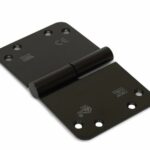 SKG3 Kogelstift paumelle Ronde hoek 89x150 mm rechts RVS Zwart Gelakt