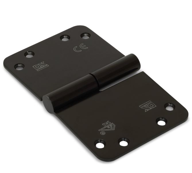 SKG3 Kogelstift paumelle Ronde hoek 89x150 mm links RVS Zwart Gelakt