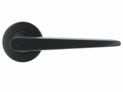 Deurkruk Wig op ronde rozet PVD Gunmetal