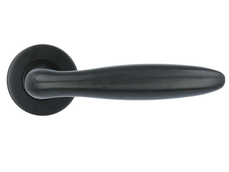 Deurkruk Sigaar Model op ronde rozet PVD Gunmetal