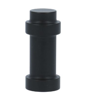 Knop Zamac 15 mm Mat Zwart