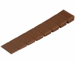 Spie op strook kunststof bruin