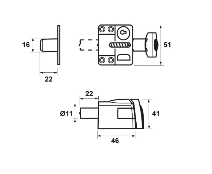 Raamslot AXA Zwart SKG1