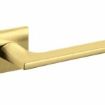 Olivari deurkruk Lotus Q op rozet messing mat titaan PVD