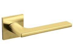 Olivari deurkruk Lotus Q op rozet messing mat titaan PVD