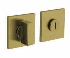 Olivari rozet toilet-/badkamersluiting vierkant messing mat titaan PVD