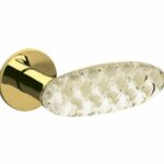 Olivari deurkruk Crystal Diamond op rozet messing titaan PVD