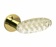 Olivari deurkruk Crystal Diamond op rozet messing titaan PVD