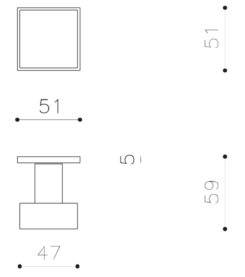 Olivari deurknop Diana vast RVS mat titaan PVD