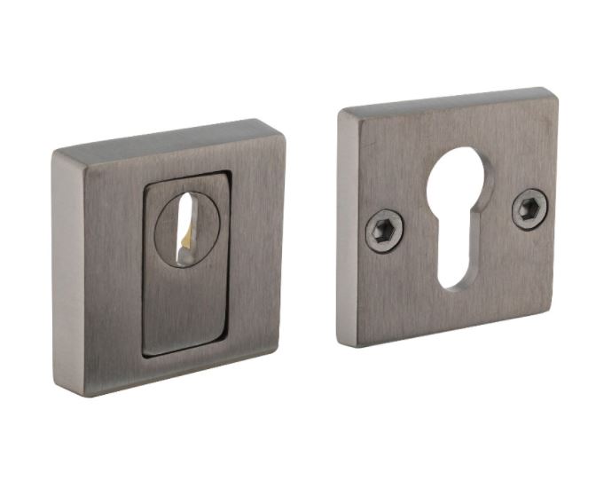 Olivari veiligheidsrozet SKG*** met kerntrekbeveiliging massief vierkant RVS mat titaan PVD