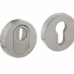 Olivari veiligheidsrozet SKG*** met kerntrekbeveiliging massief rond RVS mat titaan PVD