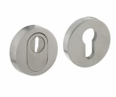 Olivari veiligheidsrozet SKG*** met kerntrekbeveiliging massief rond RVS mat titaan PVD