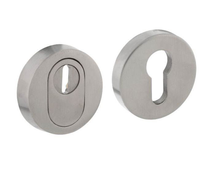 Olivari veiligheidsrozet SKG*** met kerntrekbeveiliging massief rond RVS mat titaan PVD