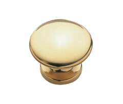 Knop Lens Messing Gepolijst 30 mm
