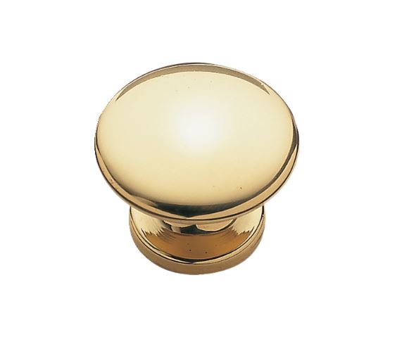 Knop Lens Messing Gepolijst 30 mm