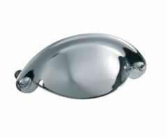 Komgreep Schelp Chroom 96 mm