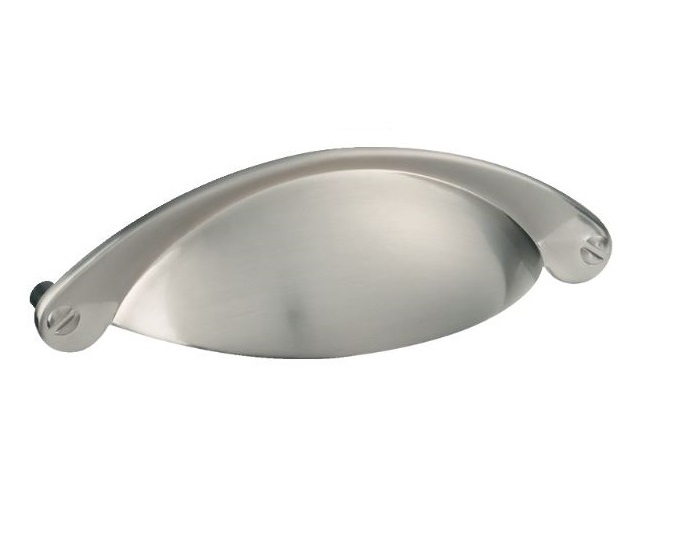 Komgreep Schelp Nikkel Mat 64 mm Zamac