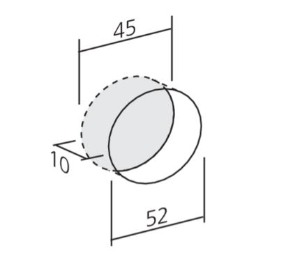 Luikring Marine Rond 52Ø Messing Gepolijst
