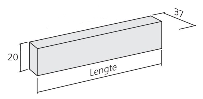 Profielgreep Geborsteld RVS 192 mm