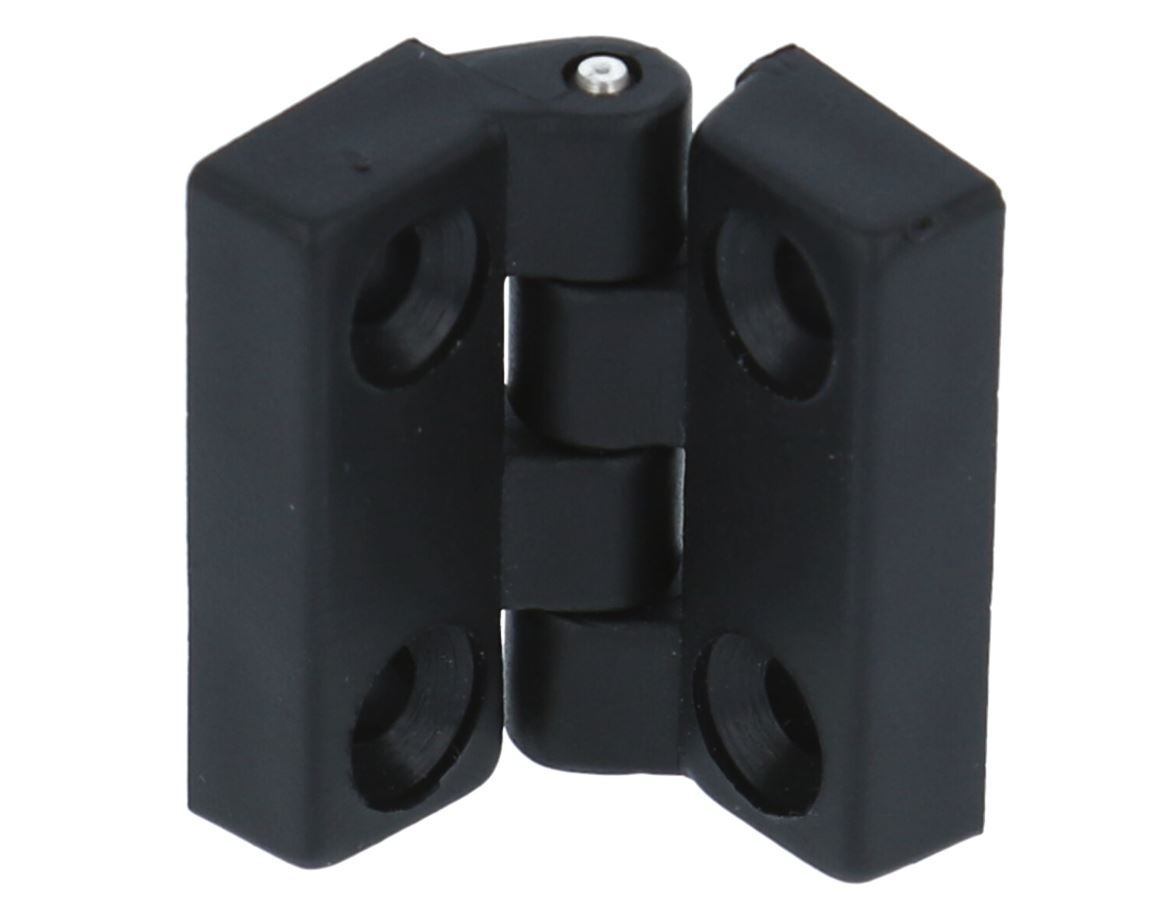 Opliggend kunststof scharnier PA 32x32 mm