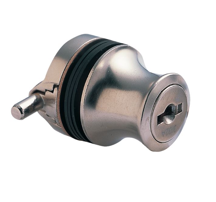 HUWIL LOCKS Glasslot met pin Nikkel Mat Gelijksluitend