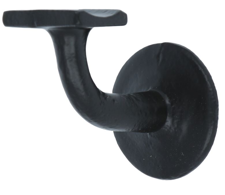 Leuninghouder hol rond ijzer zwart