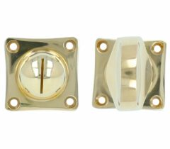 WC-sluiting grote knop 8 mm vierkant messing ongelakt