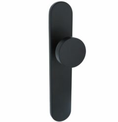 Ovaal Schild Met vaste knop Blind RVS Mat Zwart
