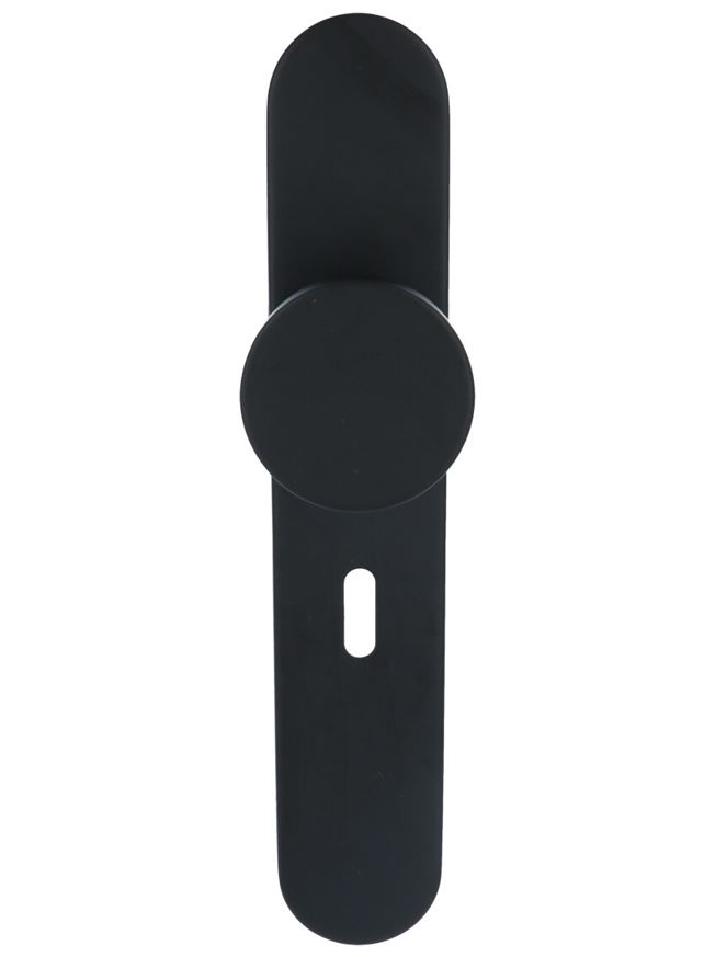 Ovaal Schild Met vaste knop SL56 RVS Mat Zwart