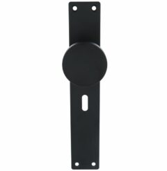 Recht Schild met vaste knop SL56 RVS Mat Zwart