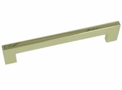 Greep Recht Zamac 128 mm Messing Gepolijst