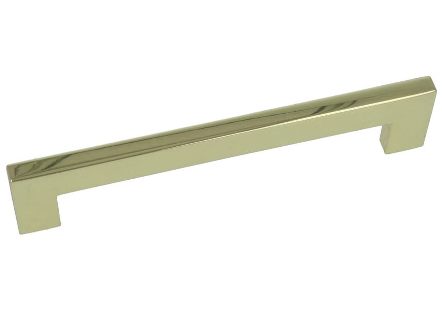 Greep Recht Zamac 128 mm Messing Gepolijst